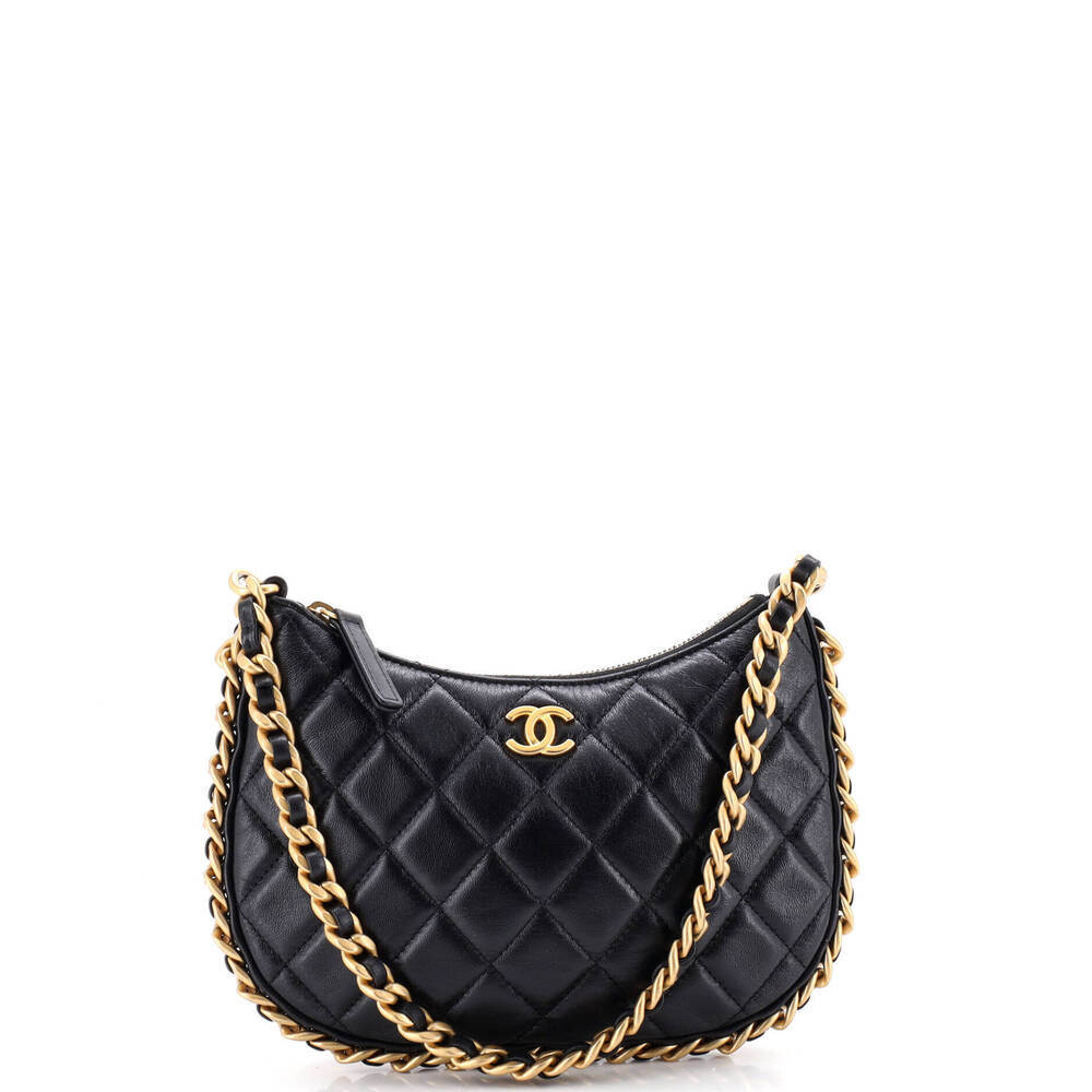 Chanel CC Chain Around Hobo Quilted Lambskin